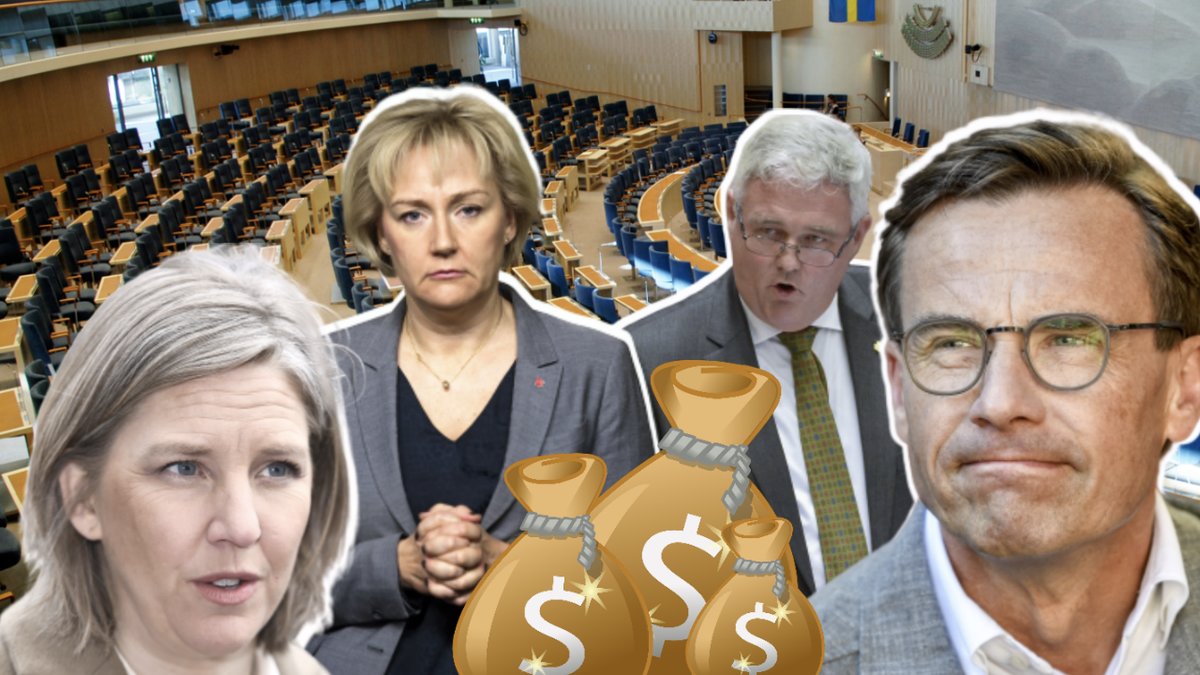 Så mycket betalt får de som tjänar bäst i riksdagen.