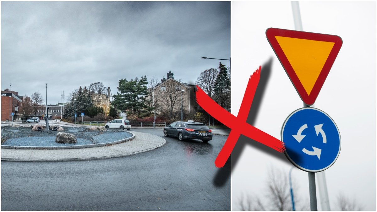 Genrebild av en cirkulationsplats 