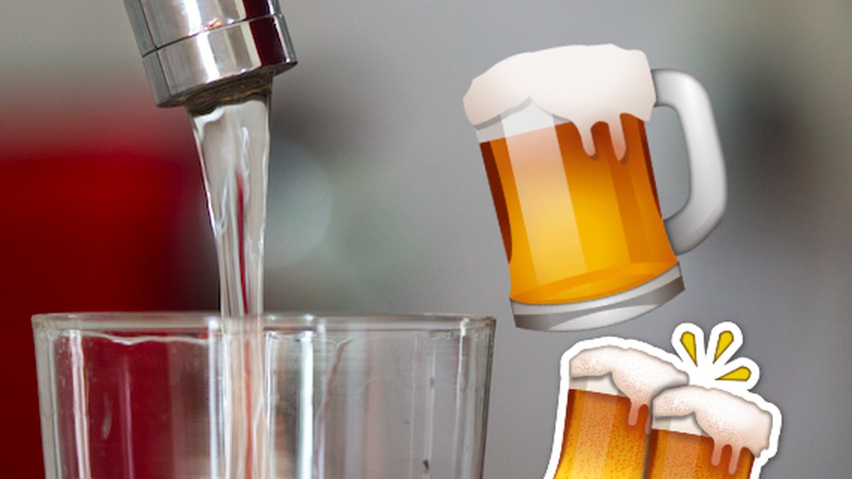 Alkohol flödade ut ur kranarna hos de boende i lägenhetskomplexet.