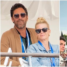 Henrik Lundqvist och frun Therese och en solbränd Henke Lundqvist.