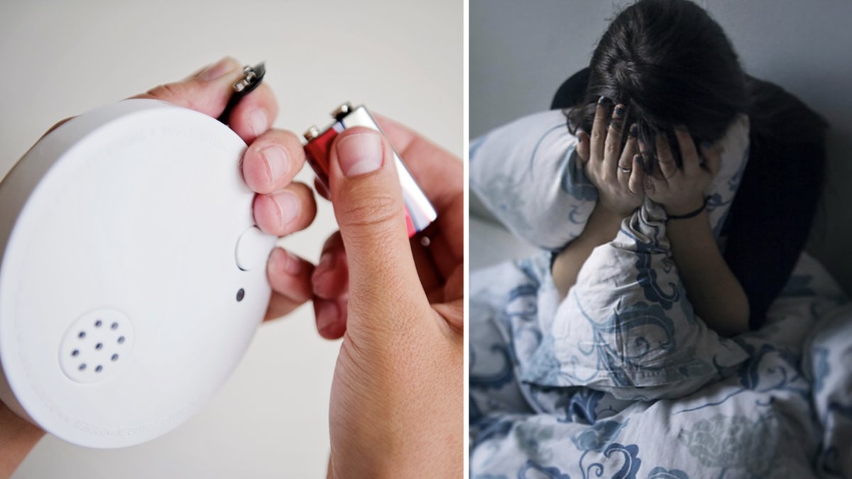 Mannen filmade sitt ex genom en brandvarnare.