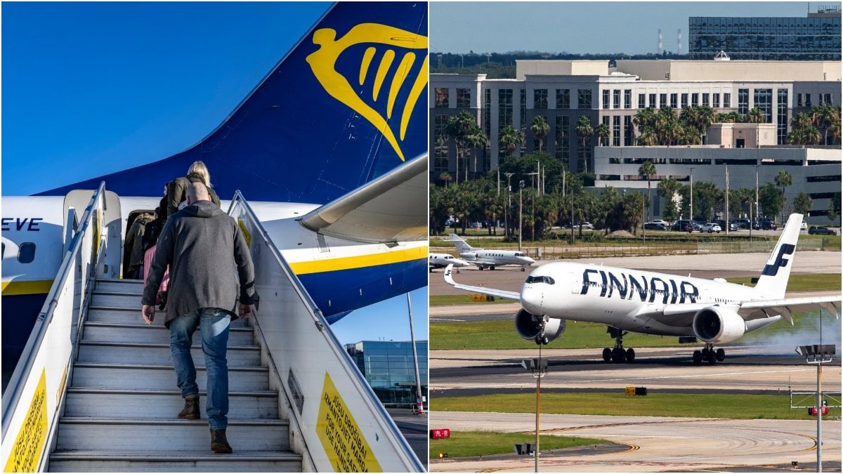 RyanAir och flygplan från Finnair