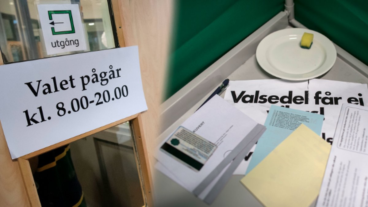 Vallokal, röstkort.