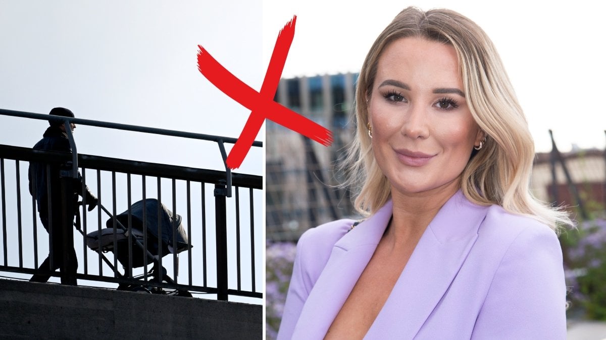 Till vänster en siluette av en person som går med barbvagn. Till höger en bild på Alexandra Nilsson som har på sig en lila kavaj.