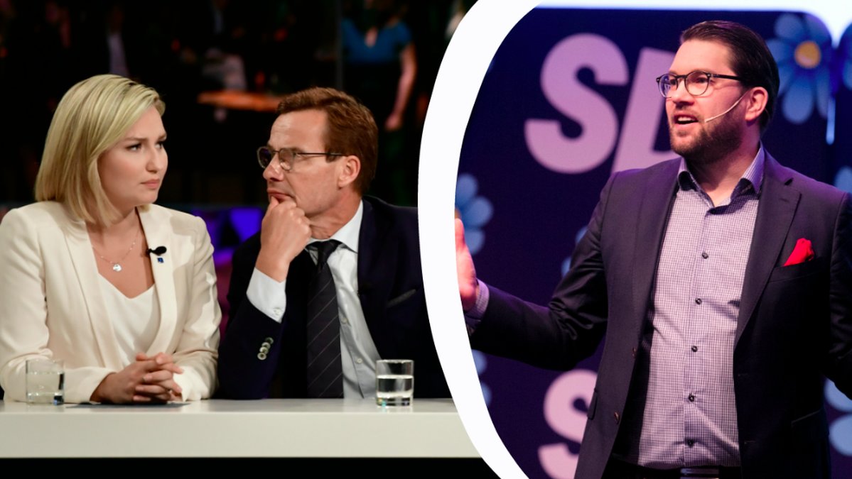 Ebba Busch Thor, Ulf Kristersson och Jimmie Åkesson.