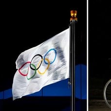 OS-flagga och Charles Coste