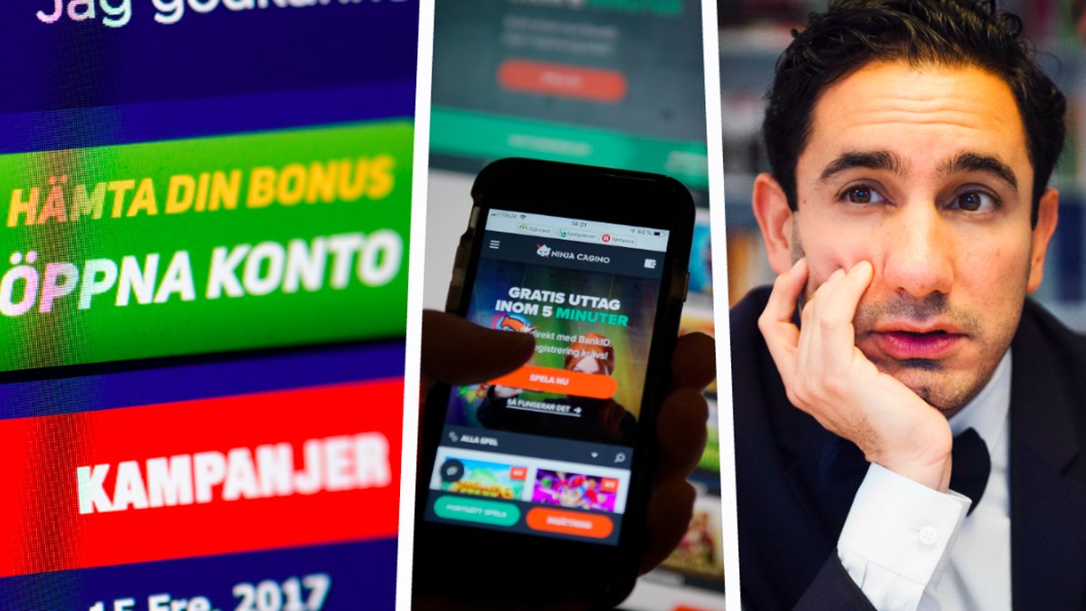 Spelreklam och Ardalan Shekarabi – bildkollage. 