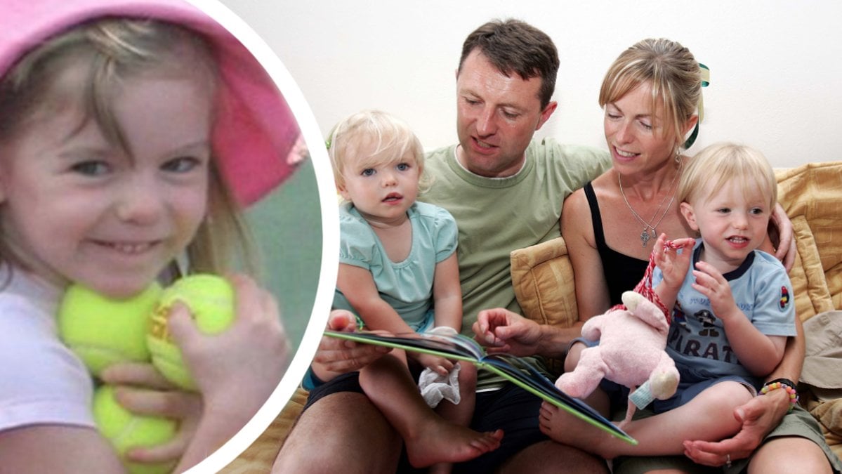 Gerry, Amelie, Sean och Kate McCann läser en bok.