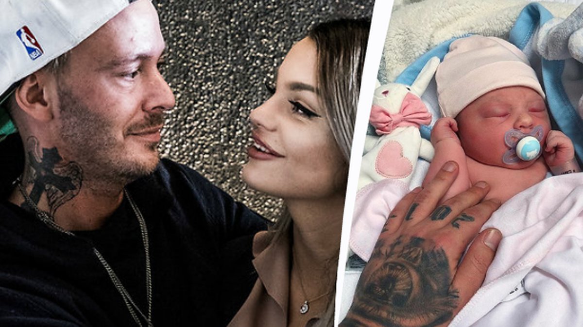 Joakim och Jonna Lundell med nyfödda Lunabelle
