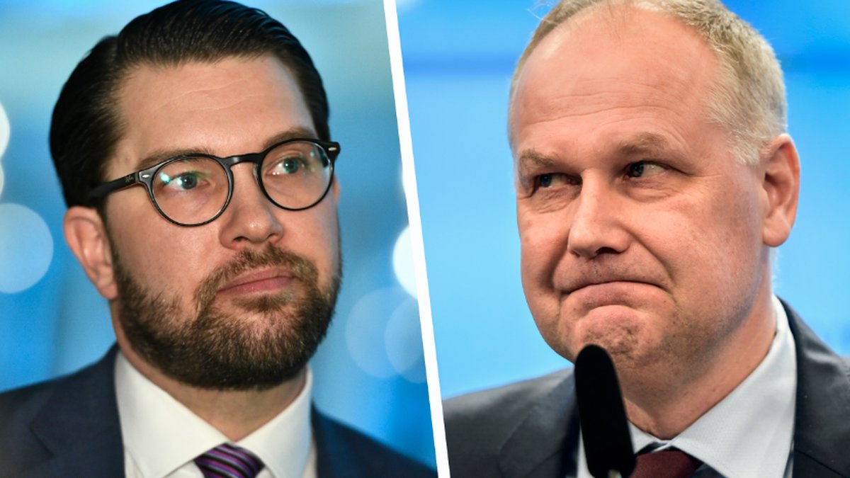 Jimmie Åkesson och Jonas Sjöstedt. Kollage. 