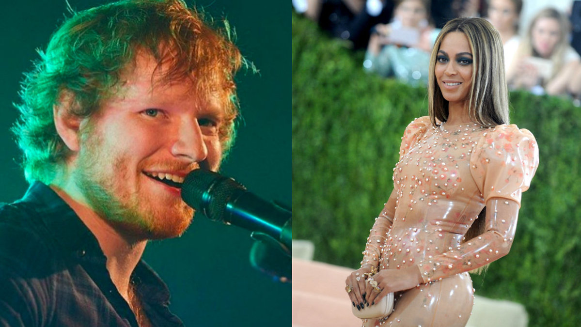 Ed Sheeran och Beyoncé i duetten Perfect Duet..