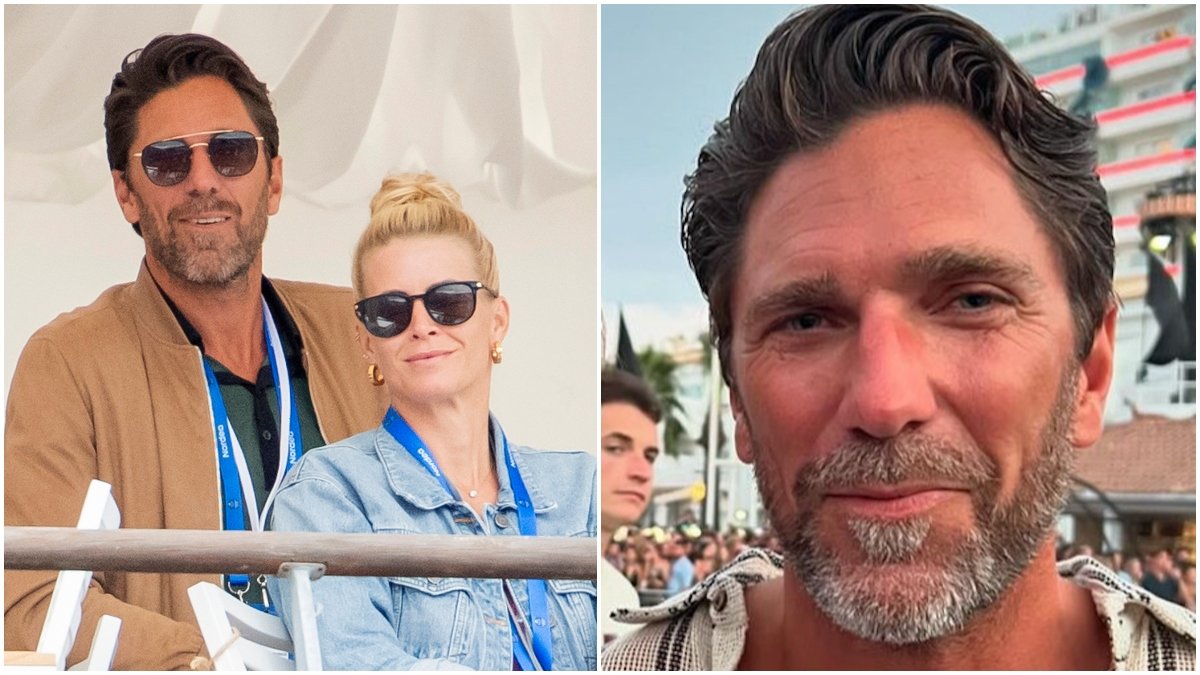 Henrik Lundqvist och frun Therese och en solbränd Henke Lundqvist.