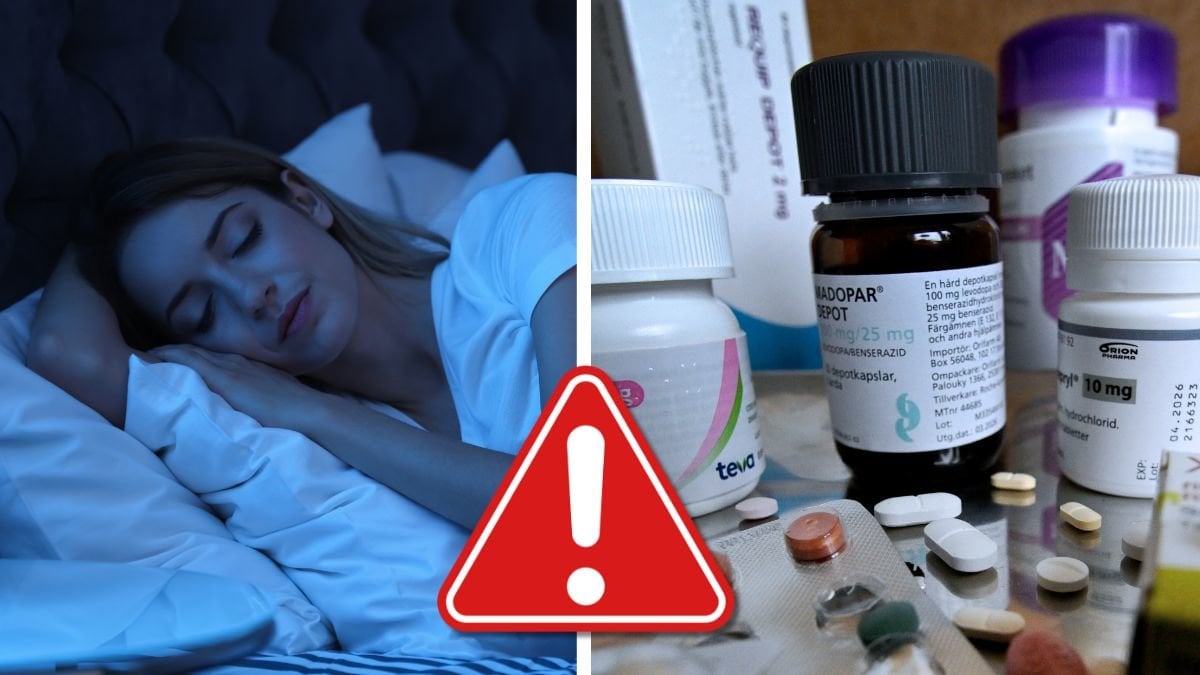 Kvinna som sover och svenska mediciner.