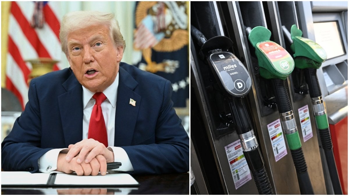 Donald Trump och bensinpump