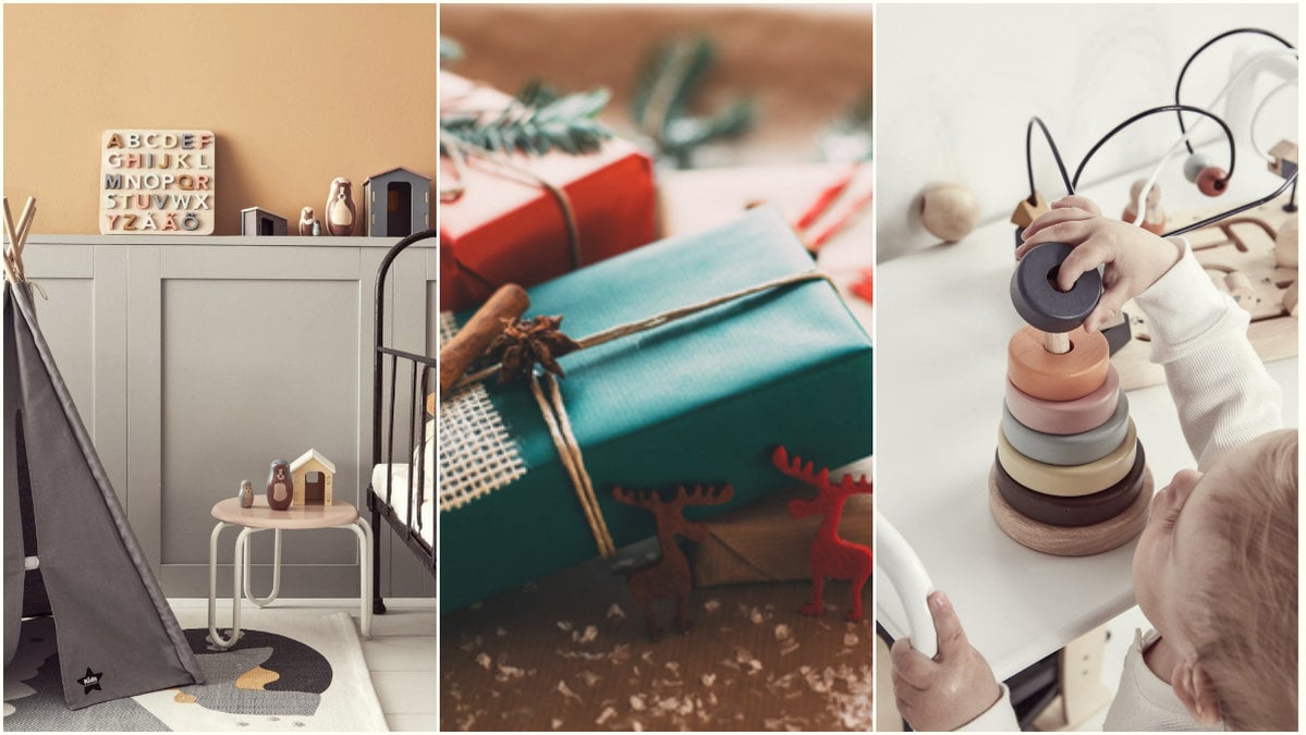 Kids Concept. Julklappar. Barn som leker.