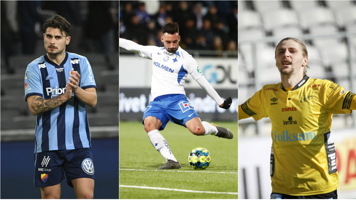 Tre allsvenska fotbollsspelare