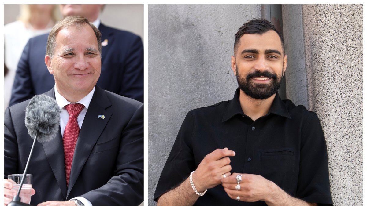 Statsminister Stefan Löfven berömmer Snabba Cash-stjärnan Alexander Abdallah för hans klädval.