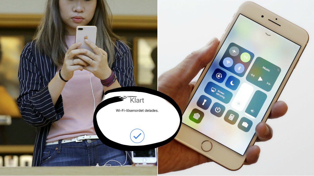 Kvinna använder iOS