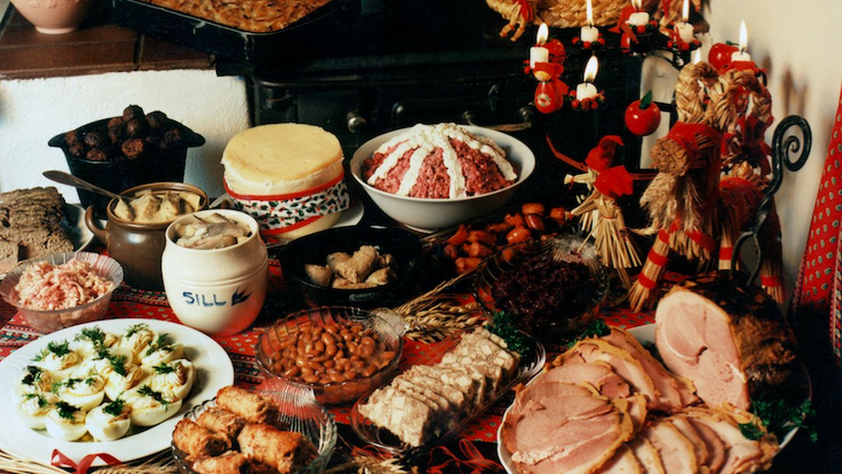 Ett traditionellt julbord. 
