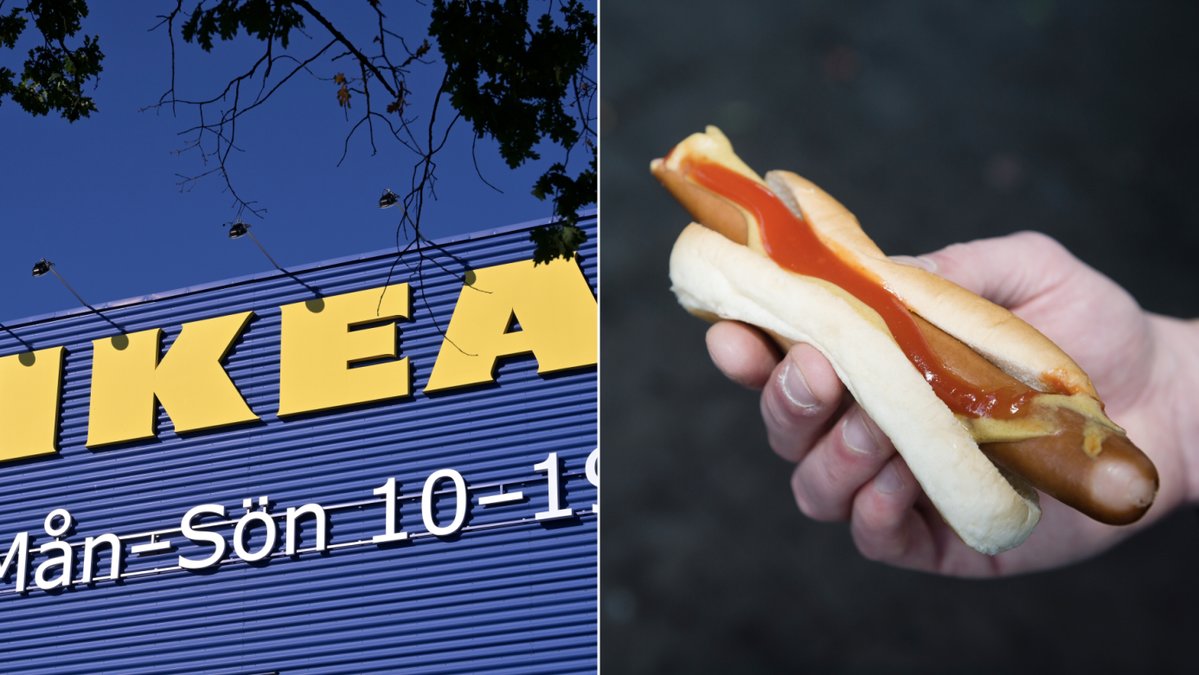 En klassisk korv på Ikea. 