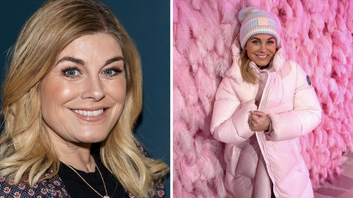 Äntligen är huset klart! Pernilla Wahlgren visar stolt upp sitt färdiga lyxbygge.