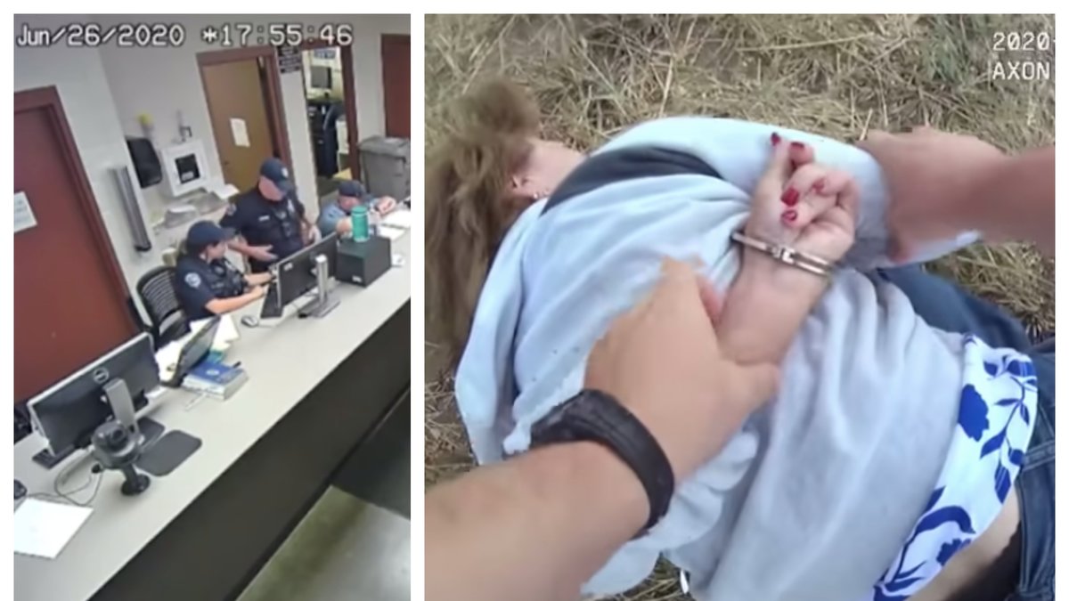 Tre poliser i Colorado har blivit avstängda efter ett brutalt polisingripande mot en demenssjuk kvinna.