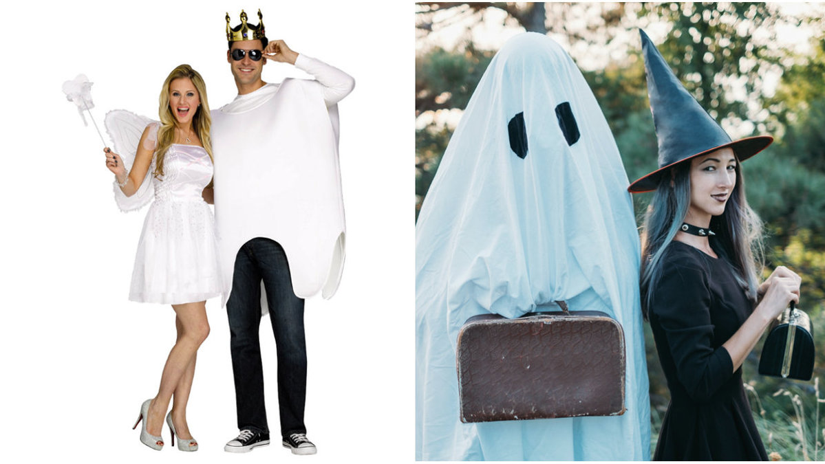 Halloweenkostymer för par.
