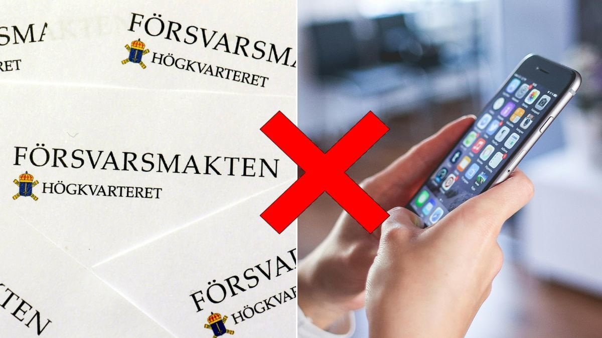 Försvarsmakten ger ut råd till sina anställda om telefonsäkerhet.
