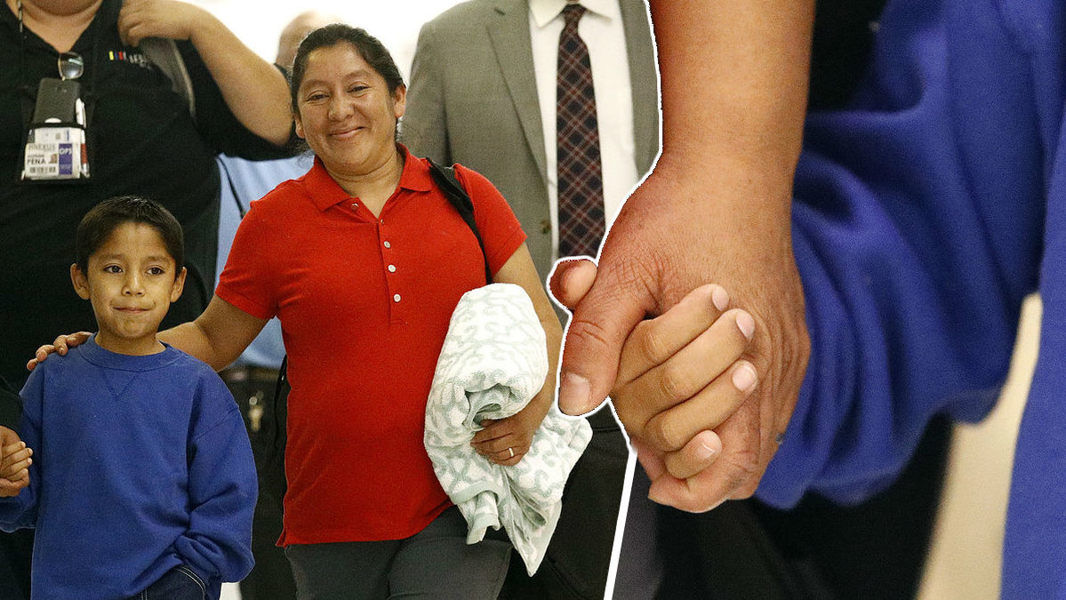 ​Beata Mariana de Jesus Mejia-Mejia återförenas med sin son.