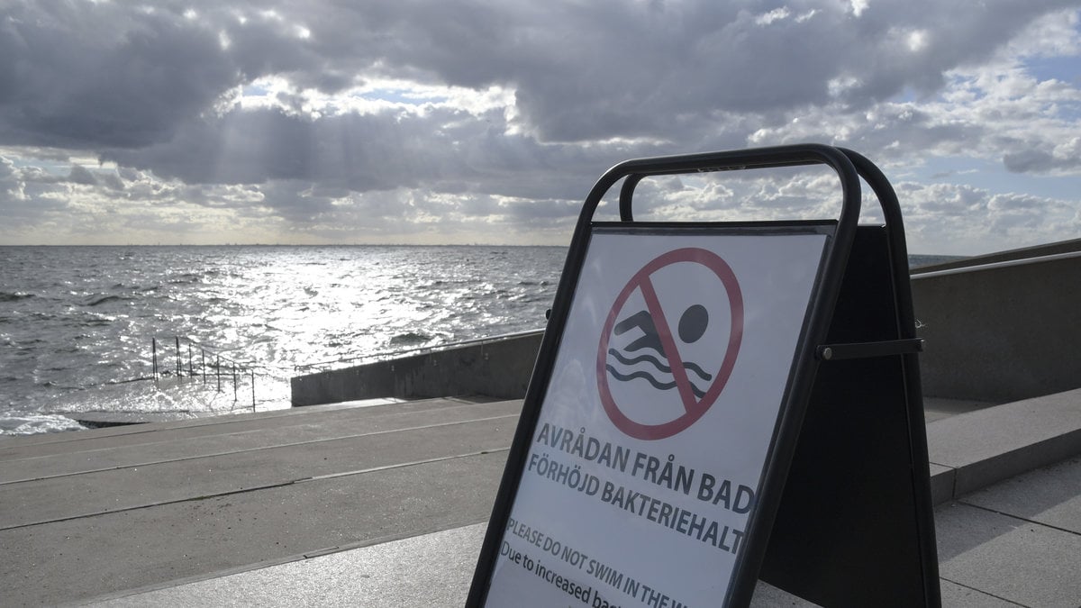 På flera ställen i västra Sverige avråds befolkningen från att bada i havet.