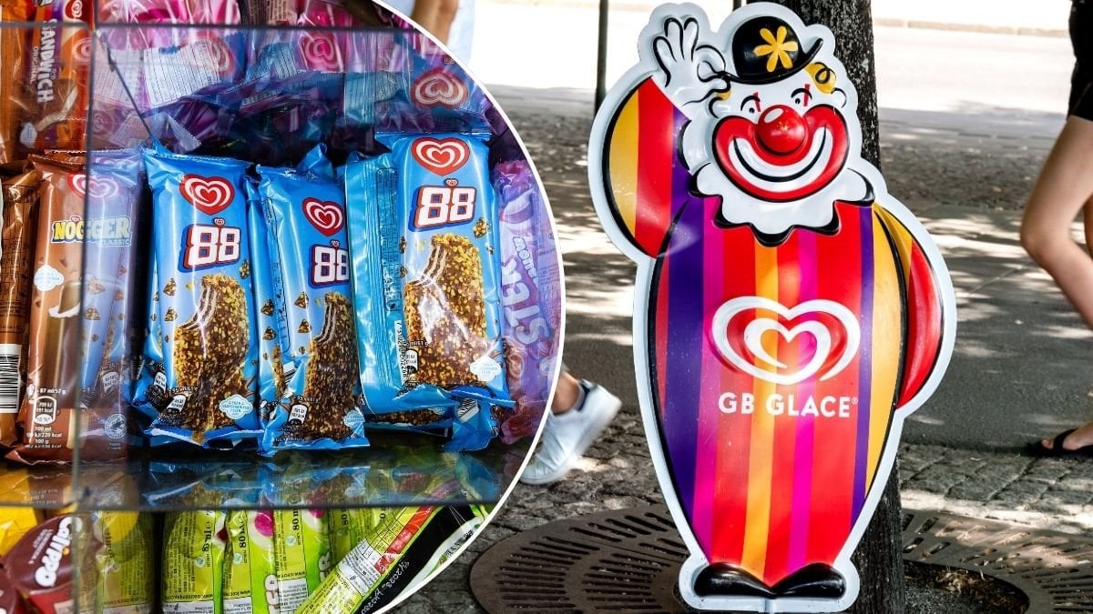 Bilder på GB glassar och Glassgubben.