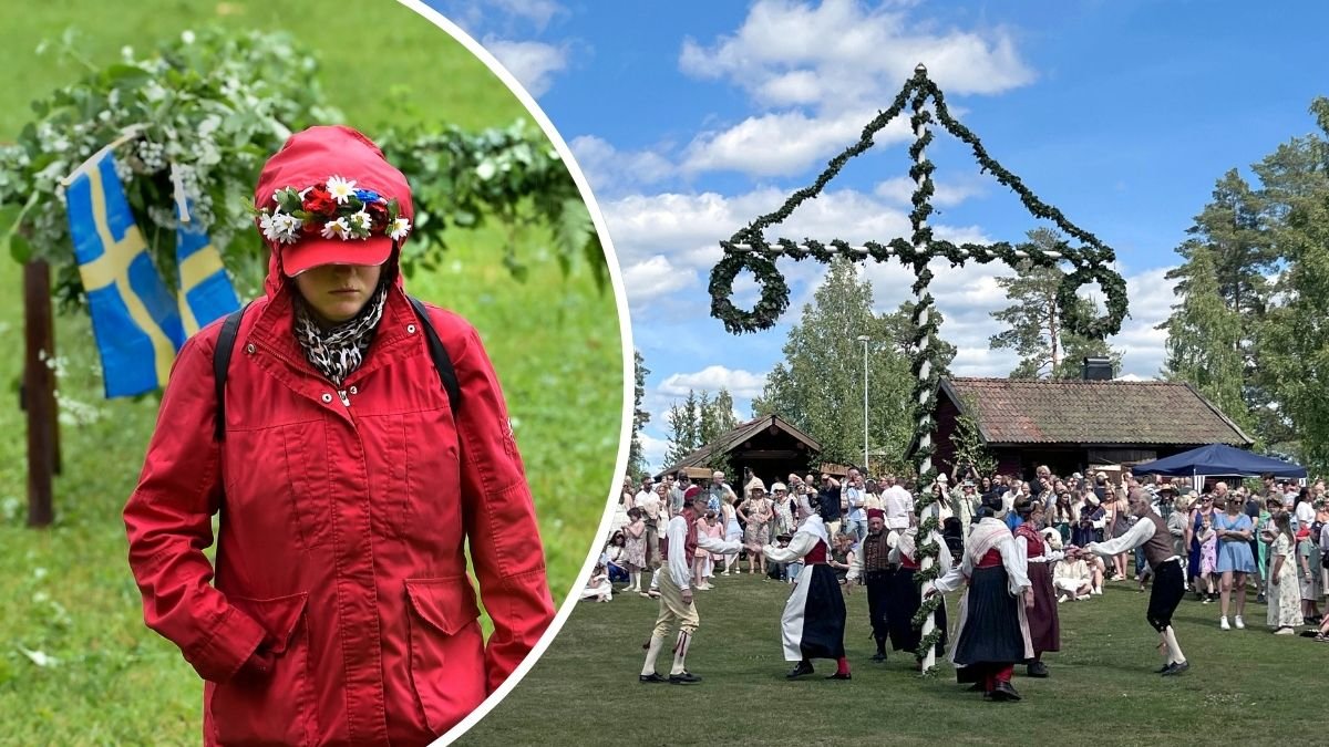 Midsommarstång, regnig midsommar