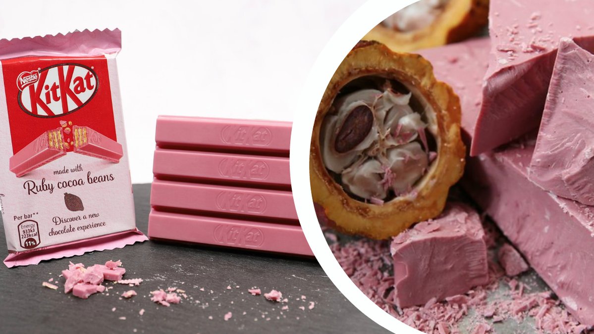 Så smakar Kitkat med rosa choklad