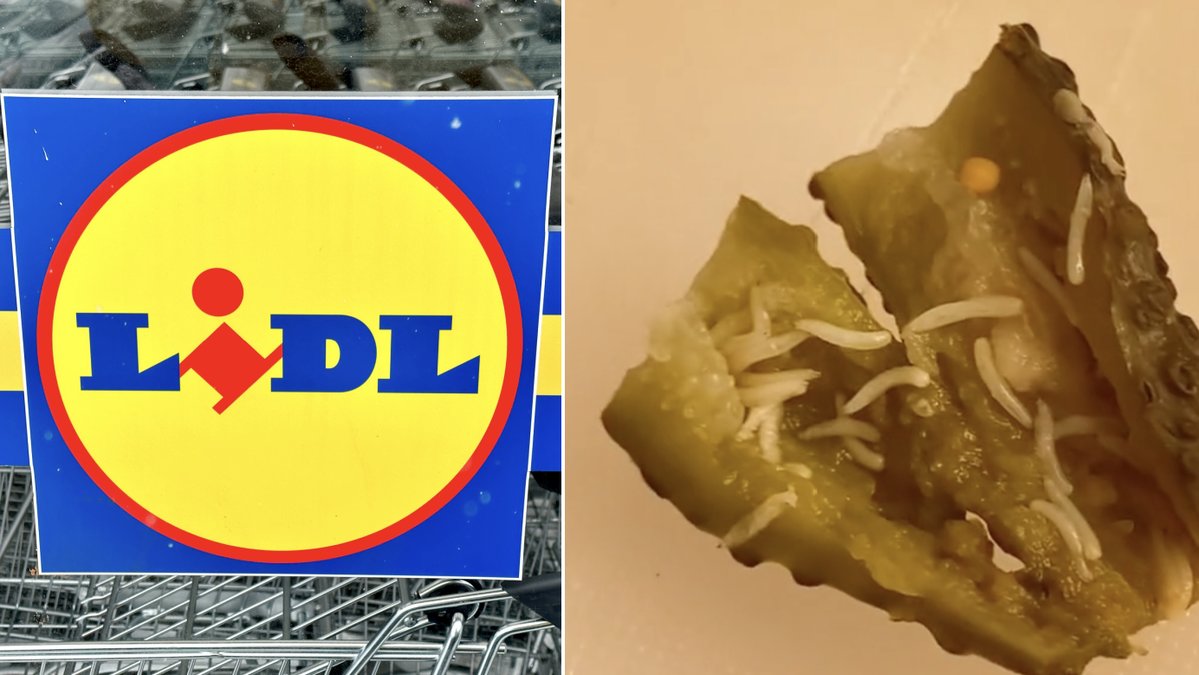 Cornichons inköpta på Lidl i Storbritannien innehöll maskar.