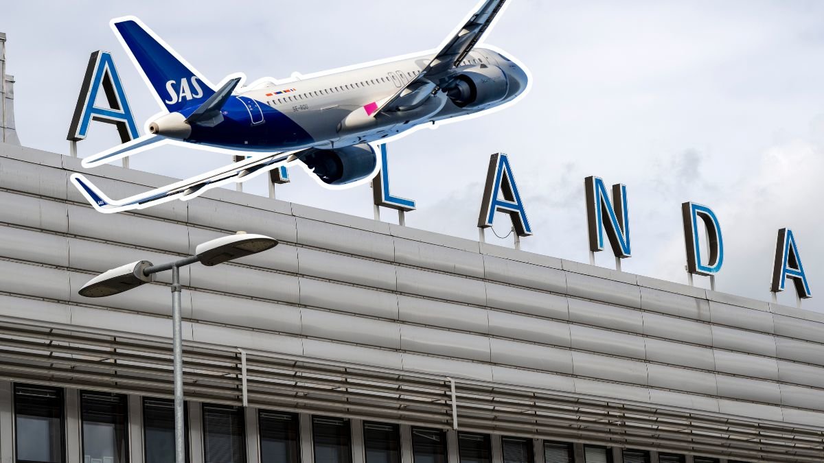 Arlanda och ett SAS-plan.