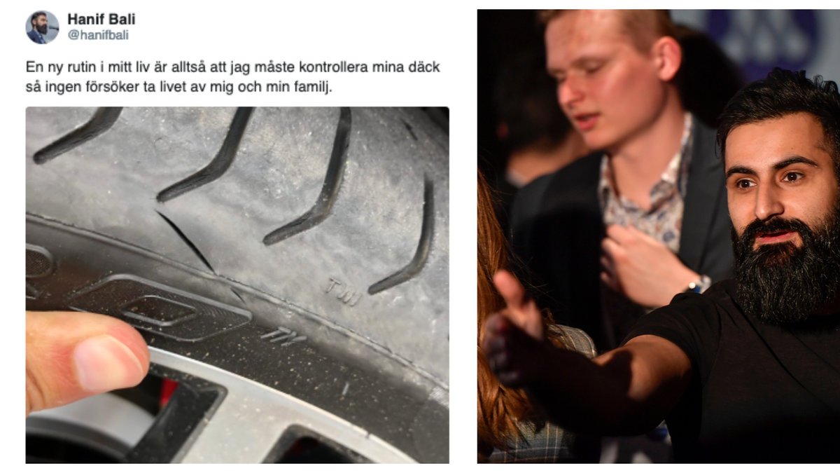 Hanif Bali fick sina däck uppskurna. 