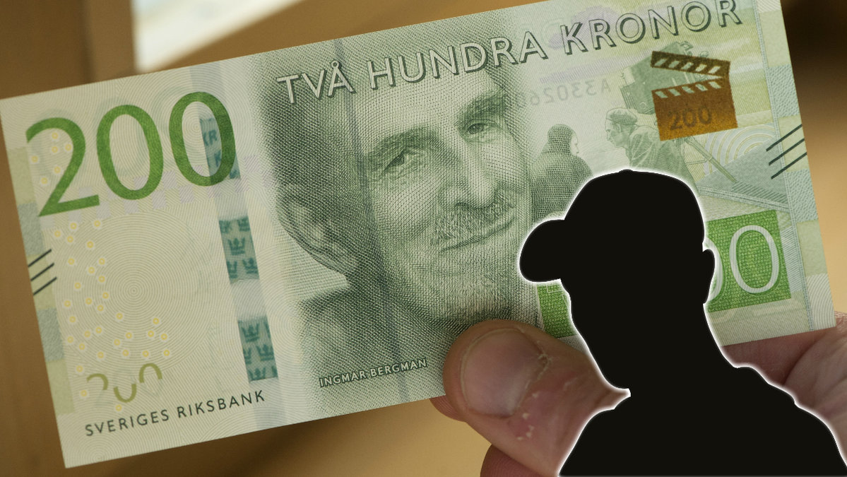 200-lapp, siluett av en man med keps.