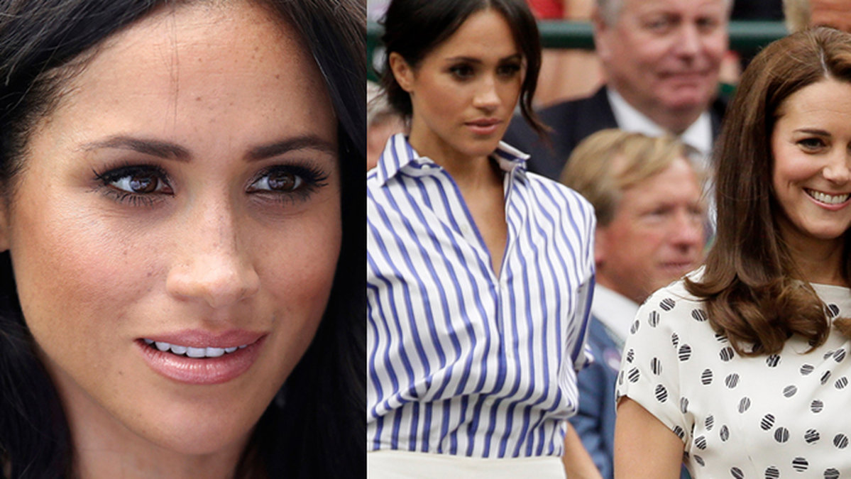 Meghan Markle och Kate Middleton på Wimbledon.