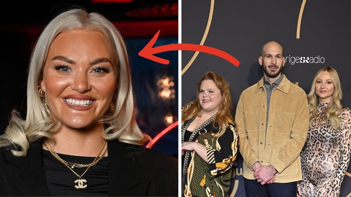 Lisa Borg närbild vänster. Morgonpasset i P3:s programledare Linnea Wikblad, Branne Pavlovic och Margret Atladottir höger.