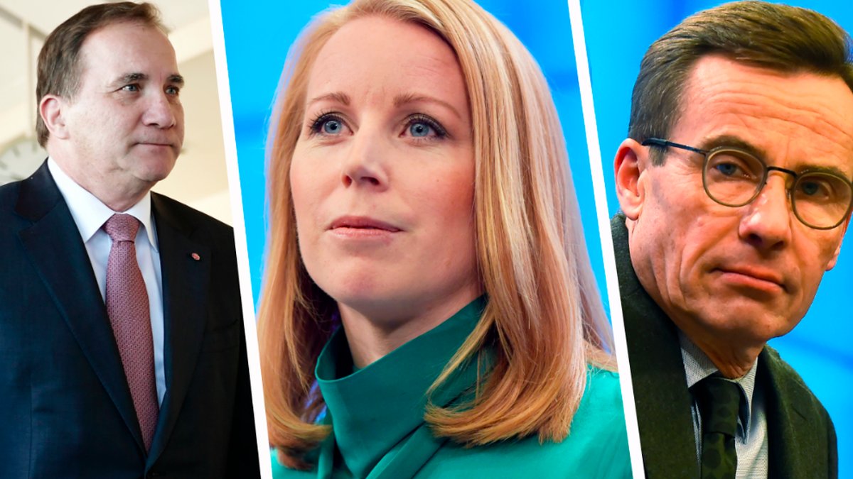 Löfven, Lööf, Kristersson. Kollage. 