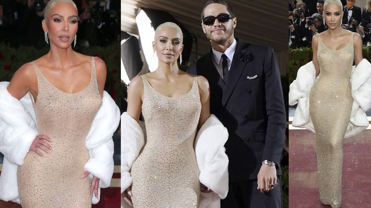 Kim Kardashian i Marilyn Monroes klänning på Met Gala