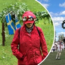 Midsommarstång, regnig midsommar