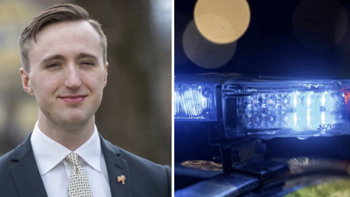 Rasmus Giertz (SD) ska under natten till lördagen ha blivit attackerad av tre främmande män.