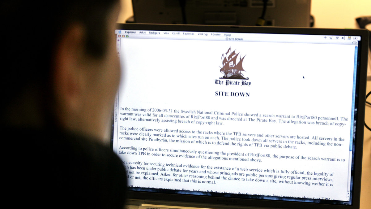Pirate bay ligger nere.