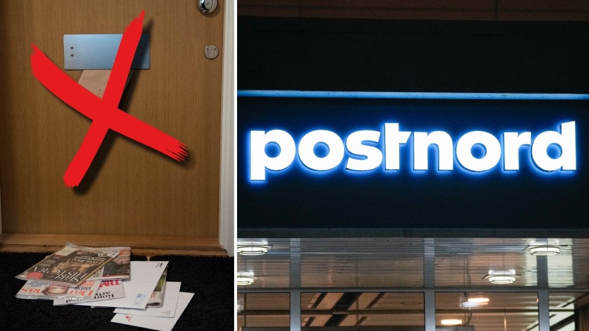 Ett brevinkast och Postnords logga.