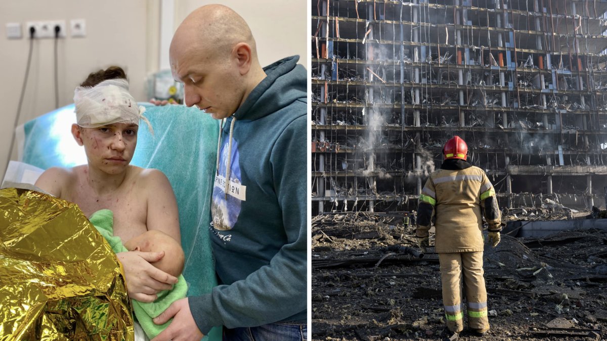 27-åriga Olga tillsammans med sin bebis och partner.