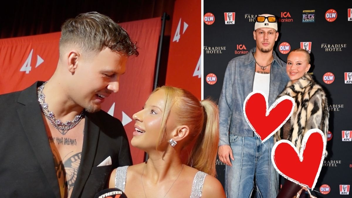 Emil Renmarker och Olivia Svensson på röda mattan