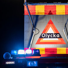 Olycka-skylt.