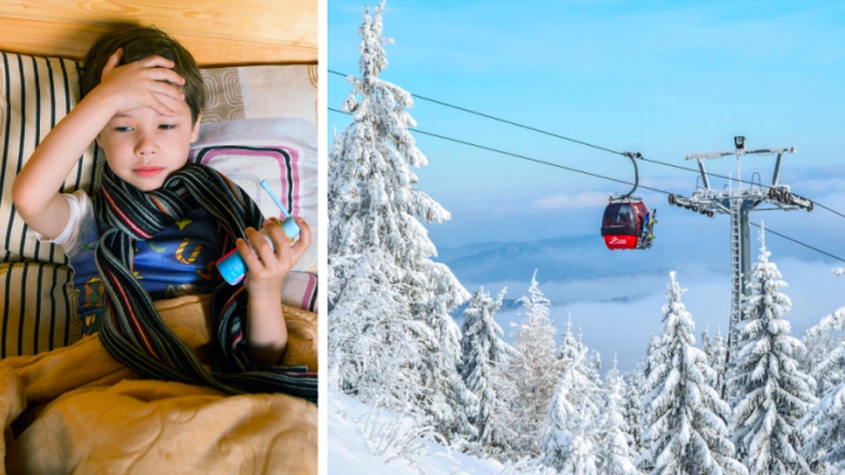 En influencer valde att resa till fjällen trots att barnen var sjuka. Personen på bilden har inget med artikeln att göra.