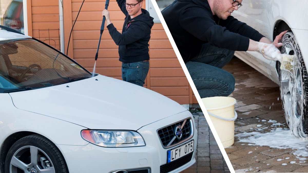 Tvatta bilen